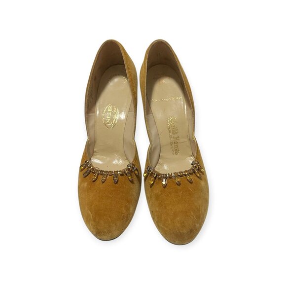 Vintage I. Miller Custom Velvet Heels | Guild House New Haven | Electra II Last - Picture 6 of 14